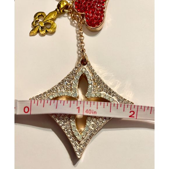 Crystals Rhinestones Bag Charm/Keychain - Picture 4 of 4